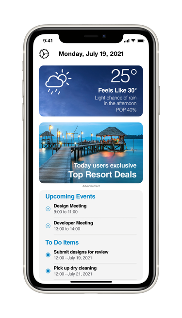Today iOS home 1